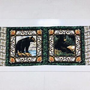 Fabric for Pillow Black Bear Mountain
